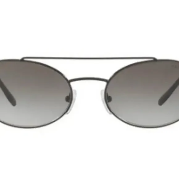 Prada 61mm Oval Sunglasses silver